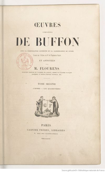 Œuvres complètes de Buffon (1850) Flourens, tome 2 page 9.jpg