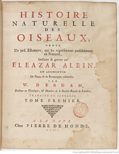 Histoire naturelle des oiseaux (1750) Albin Gallica tome 1 page 9.jpg