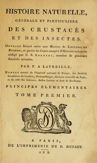 Histoire naturelle des crustacés et des insectes (1802) Latreille, tome 1, page 5.jpg