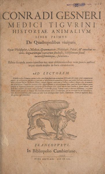 Fichier:Historiae animalium Gessner secundo page 7.jpg