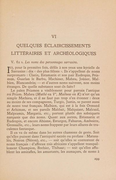 La chanson de Roland, commentaires (1927) Bédier, page 299.jpg