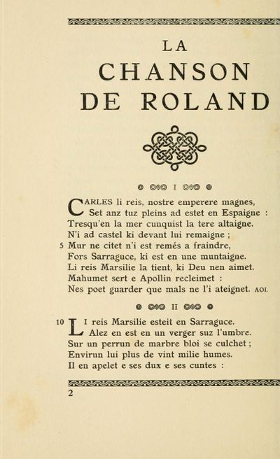 La chanson de Roland (1922) Bédier I. A. page 2.jpg
