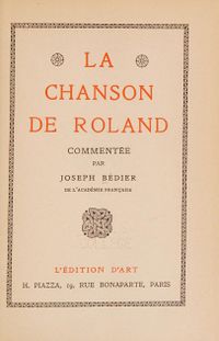 La chanson de Roland, commentaires (1927) Bédier, page n12.jpg