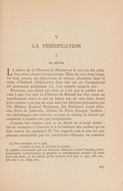 La chanson de Roland, commentaires (1927) Bédier, page 263.jpg