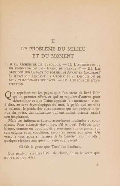 La chanson de Roland, commentaires (1927) Bédier, page 31.jpg
