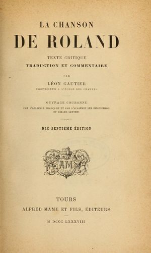Chanson de Roland (1888) Gautier IA I page 3.jpg