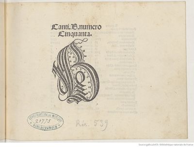 Canti. B. numero Cinquanta (1503) Petrucci, page 1.jpg