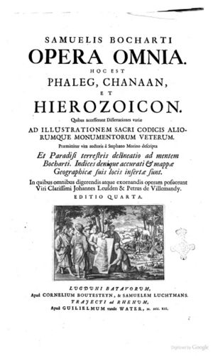 Opera Omnia hoc est Phaleg (Samuelis Bocharti 1712) IA page n14.jpg