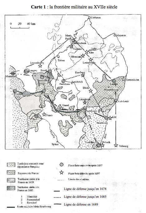 La frontière militaire au XVIIe siècle.