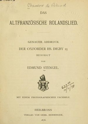 Das altfranzösische Rolandslied Stengel 1878 page n3.jpeg