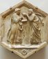 Cette sculpture de Luca della Robbia illustre une discussion entre Platon et Aristote.Elle est ici utilisée pour signaler un paragraphe sujet à controverses.