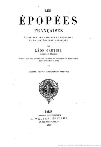 Épopées françaises (1892) Gautier, tome 2, page 5.jpeg