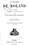 Chanson de Roland Gautier 1872 couverture.png