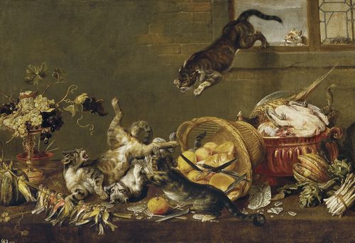 Paul de Vos - Cats Fighting in a Larder.jpg