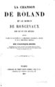 FPM, Chanson de Roland (1869) F. Michel, page de titre.jpg