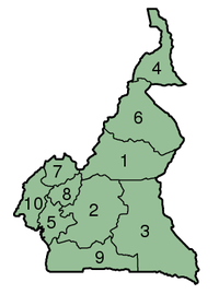 Les régions du Cameroun.