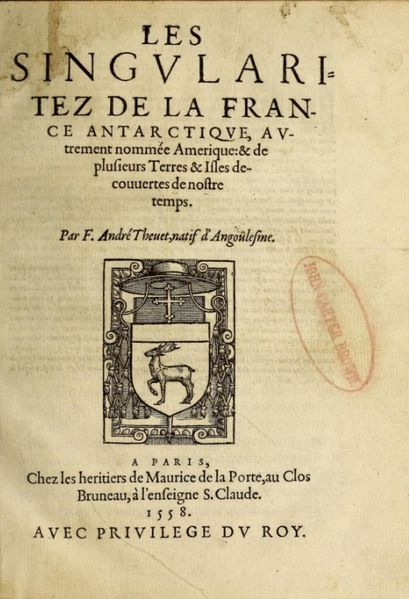 File:Thevet Singularitez Paris 1558 titulus.jpg