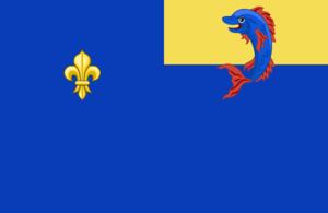 Banner of the Dauphine of France.svg